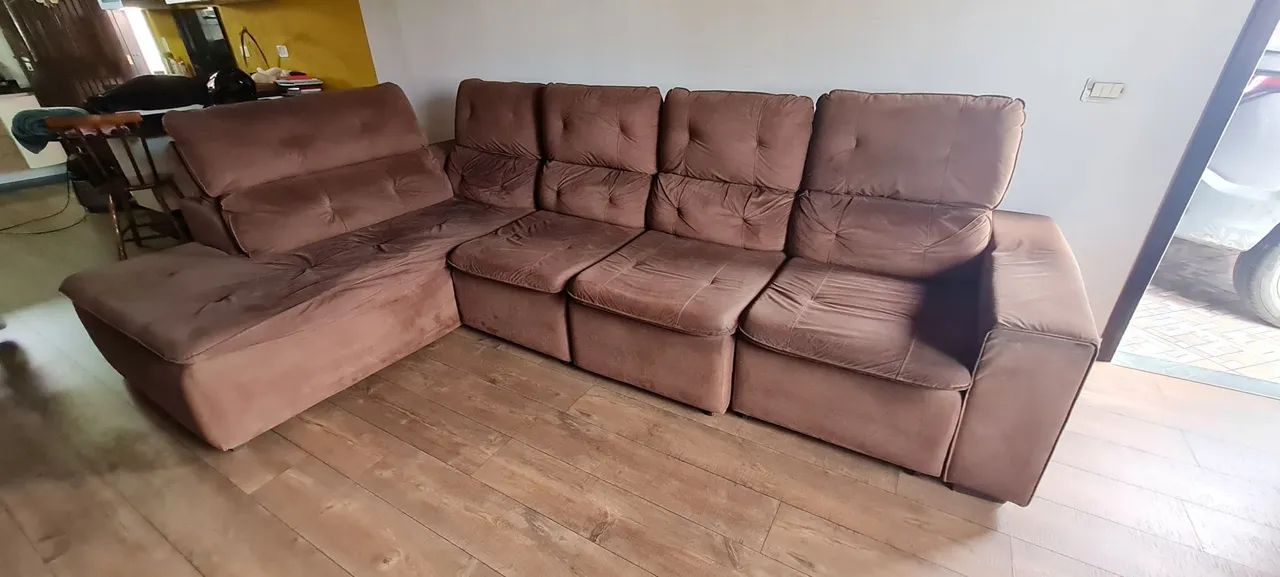 Sofa retratil 6 lugares com chaise