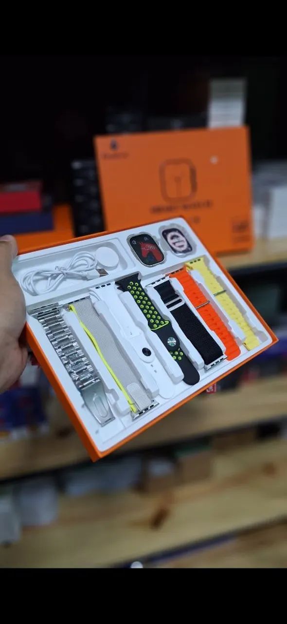 Smartwatch s100 Completo 7 em 1 kit 7 Pulseiras - Foto 3