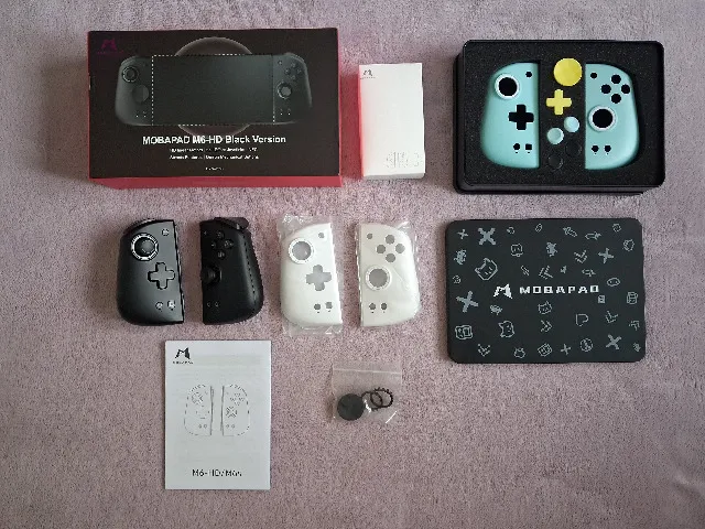 JoyCon Mobapad M6 HD Preto completo + Faceplate Azul