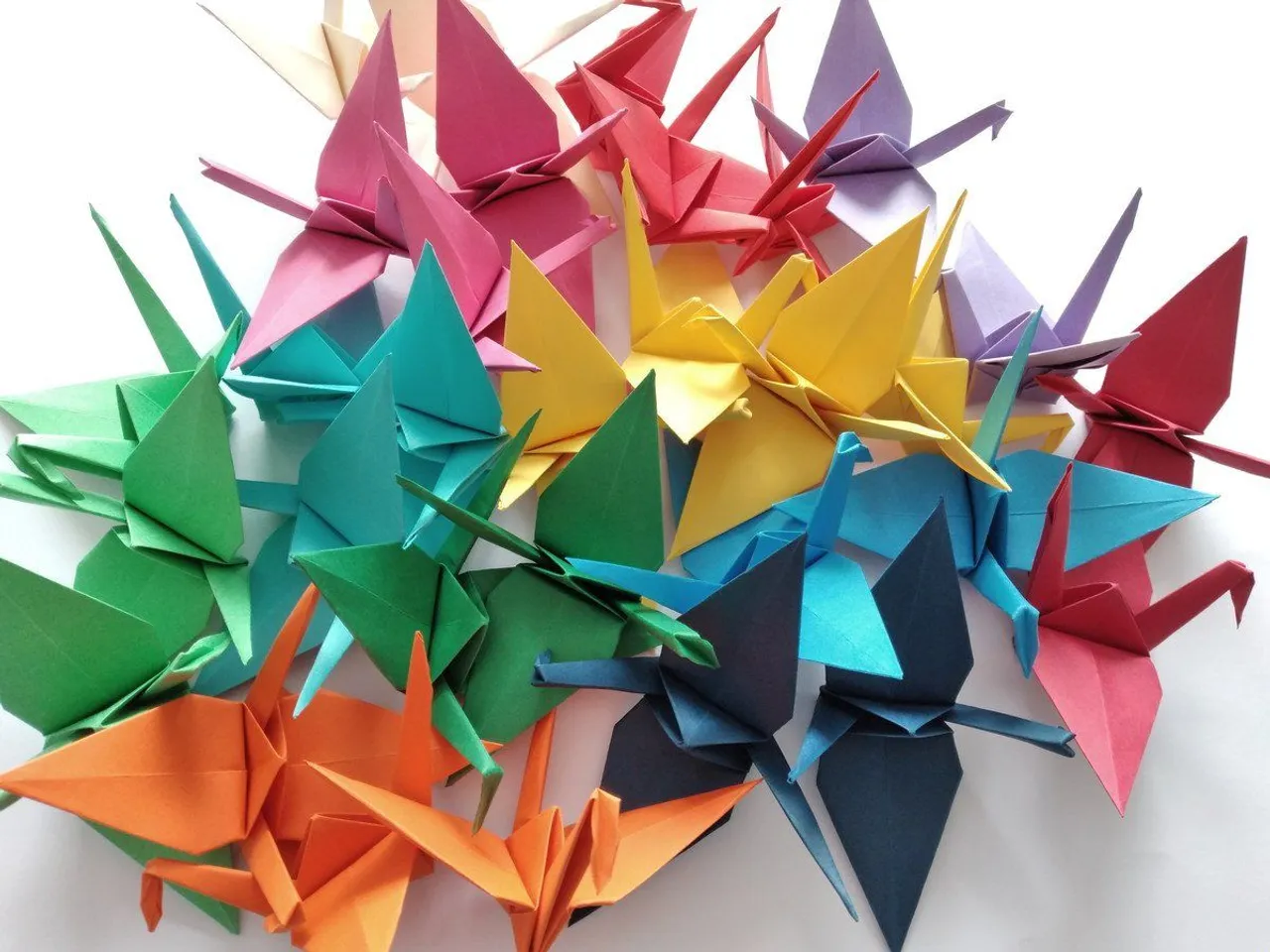 ORIGAMI TSURU COLORIDOS 30x