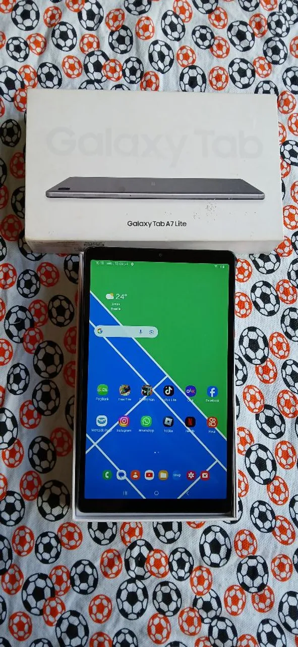 Tablet Tab A7 Lite Samsung Na Caixa 32Gbs 4Gbs ram Chip 4G faz ligacao