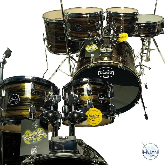 Bateria Mapex Comet Ebony Yellow Grain - Nova, Envio, Parcelo