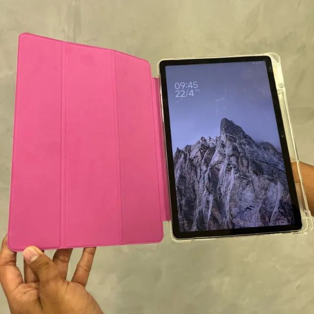 Case rosa para tablet com suporte para caneta - Foto 2