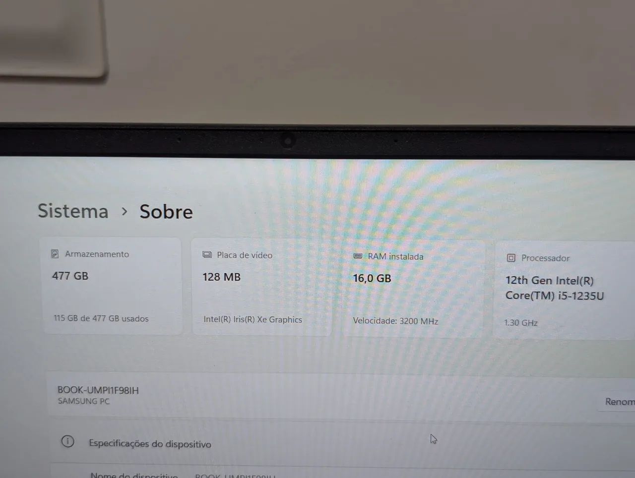 Notebook Samsung Galaxy Book2 Super Conservado - Foto 3