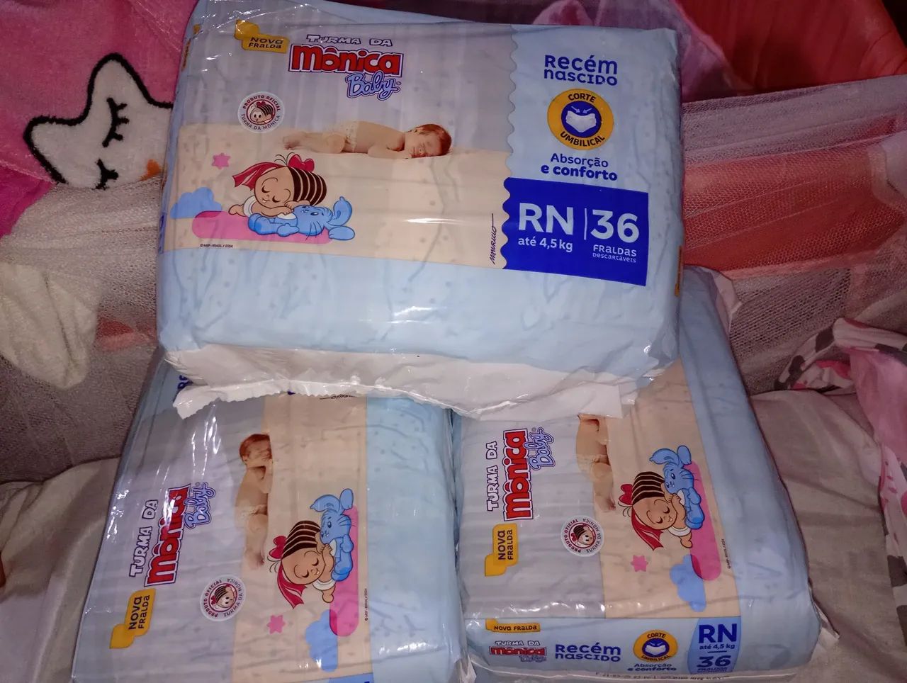 Fralda turma da Monica tamanho RN com 36 - Foto 2