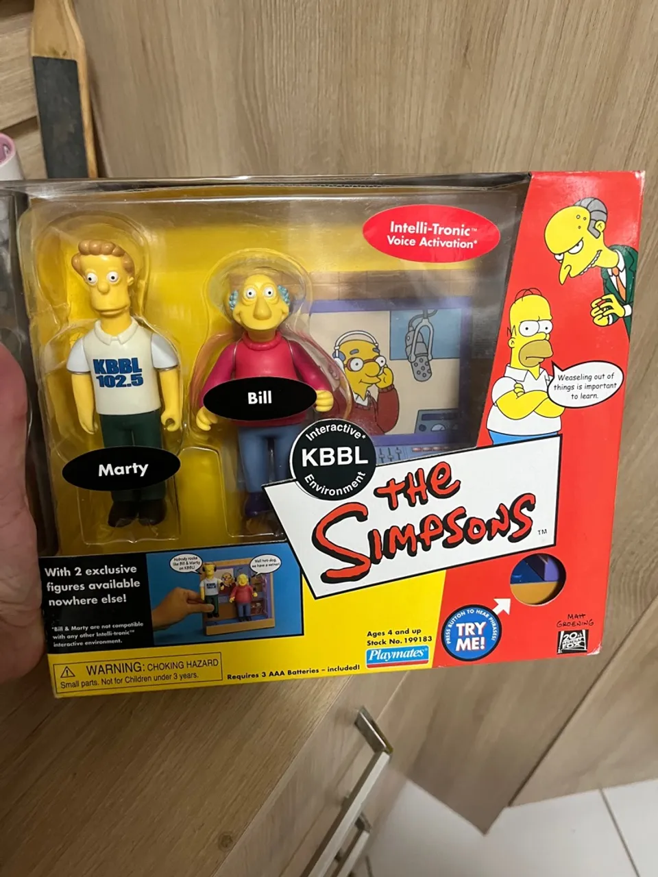 Action Figures Simpsons Marty & Bill - Rádio KBBL - Playmates novo