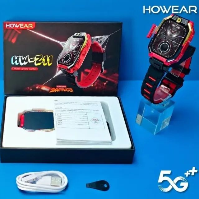 Smartwatch Infantil HW-Z11 5G Android 8.1 Câmera Dupla GPS QLED