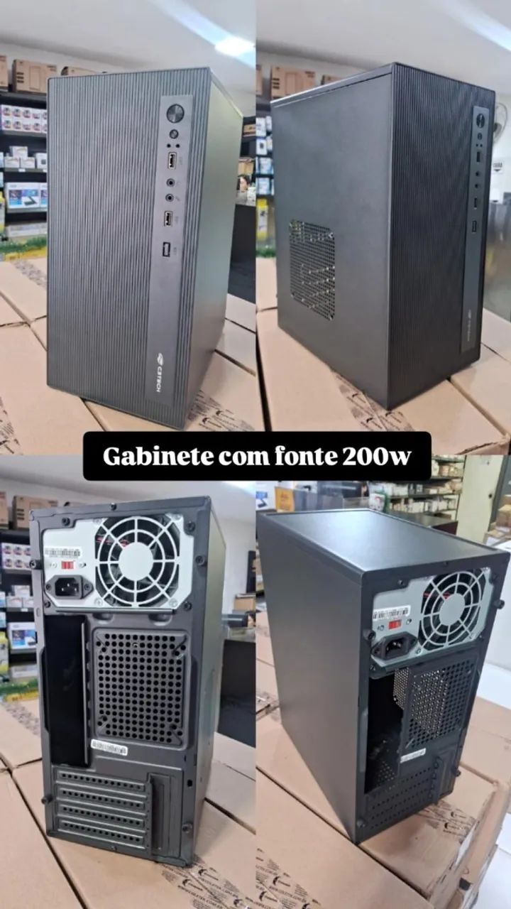 GABINETE ATX COM FONTE 200W