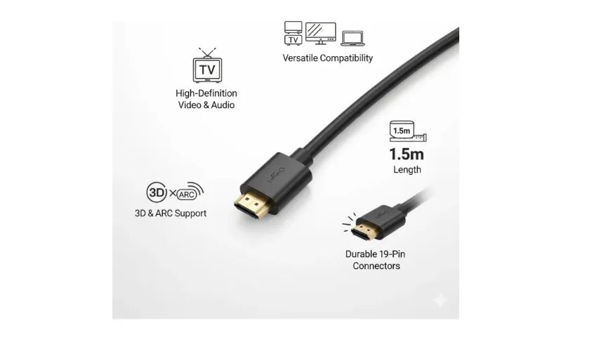 Cabo Hdmi 1,5m Macho X Macho Full Hd E Ultra Hd 4k Televisão, monitor - Foto 2