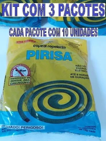 Repelente Espiral 3 pacotes com 10 Unid.