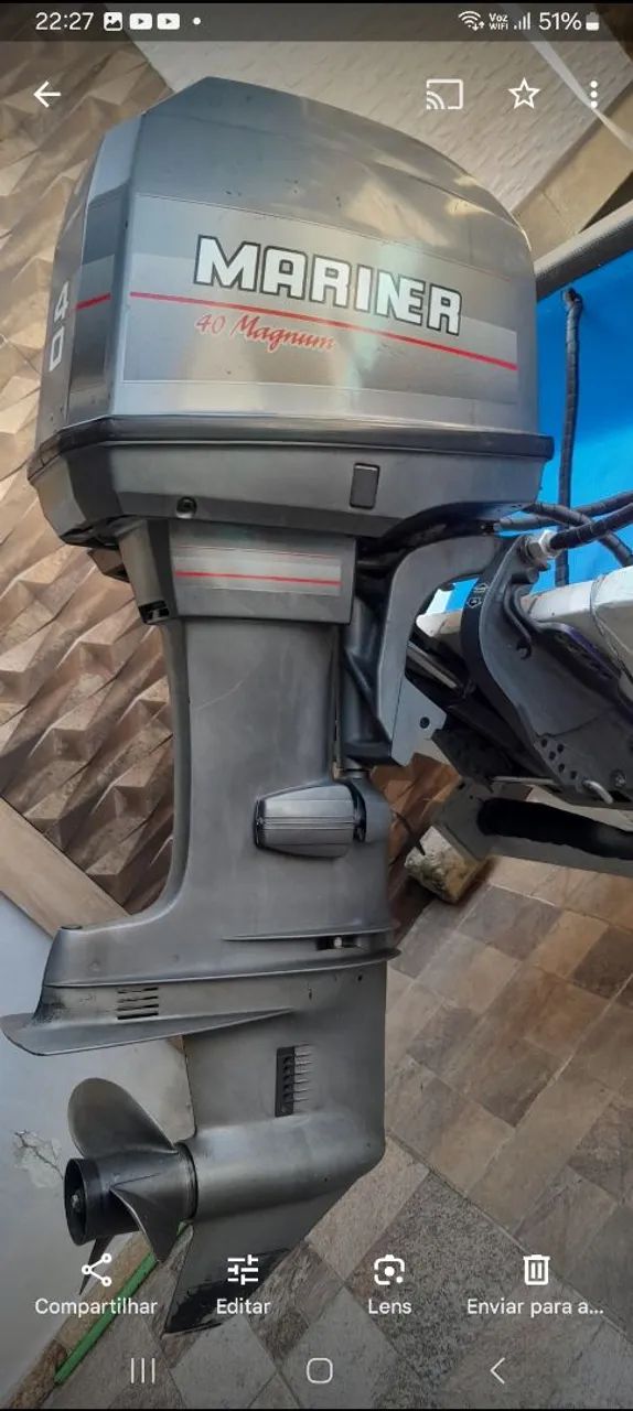 Motor de popa mariner magnus 40 /50  - Foto 2