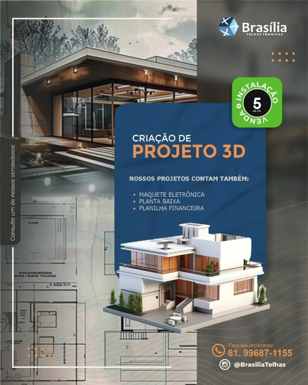 Telha Térmica - Projeto 3D - Estrutura Metálica - Venda e Instalação