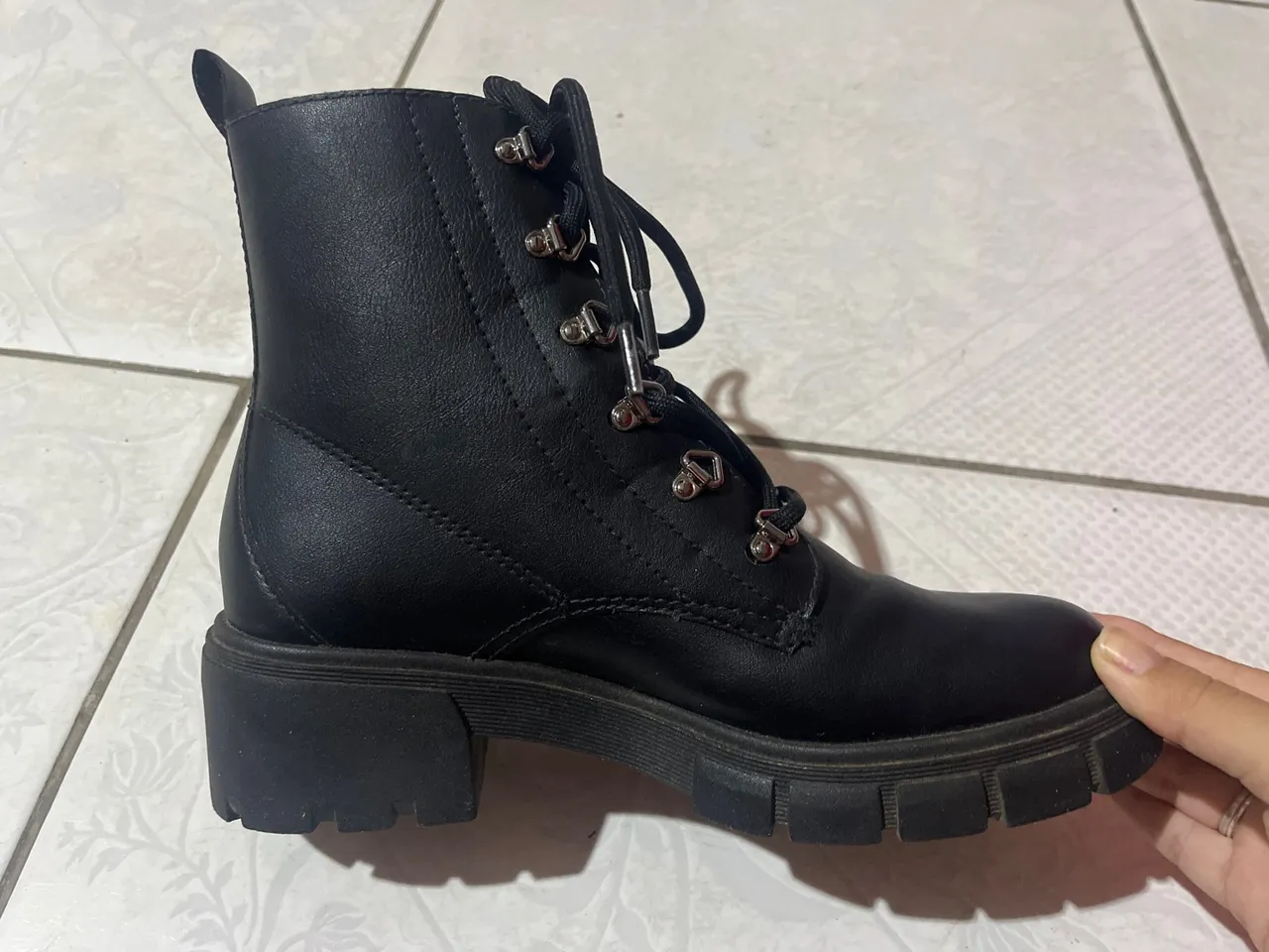 Bota Coturno Feminina Preta
