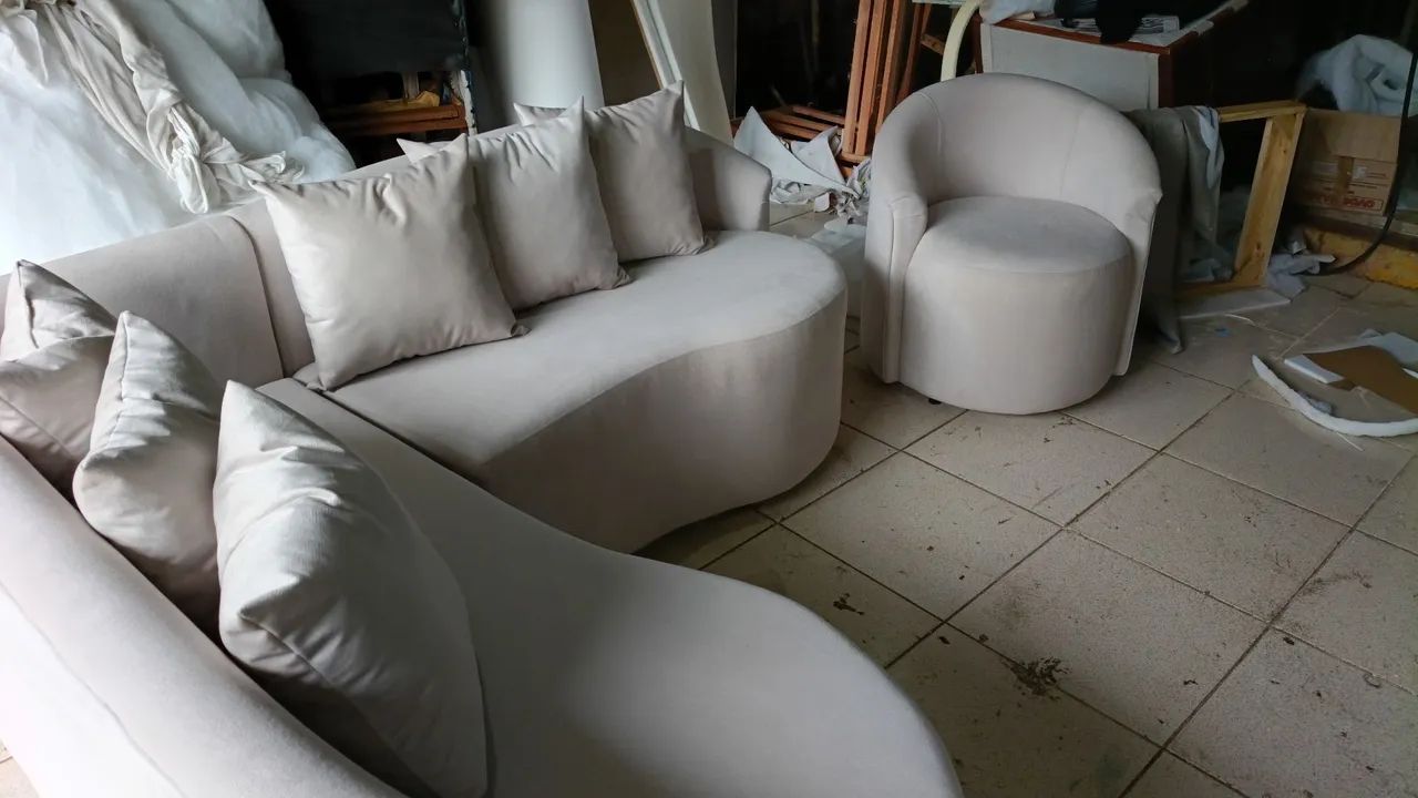 Sofá orgânico sobe medida feito pra se encaixar no seu ambiente todos os formatos e tamanh