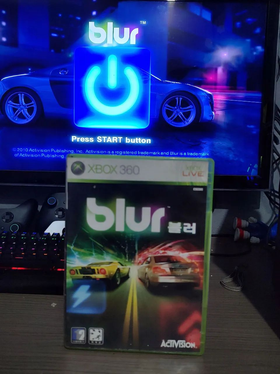 Jogo Blur Xbox 360 completo.