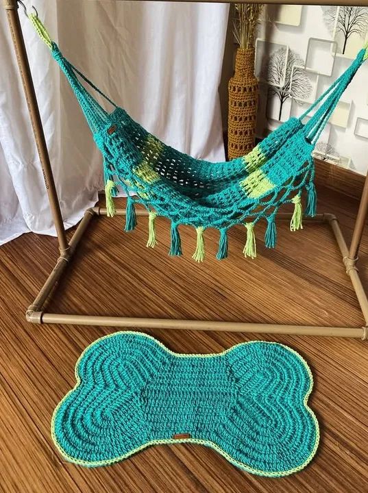 Rede para  gato em crochê - Foto 2