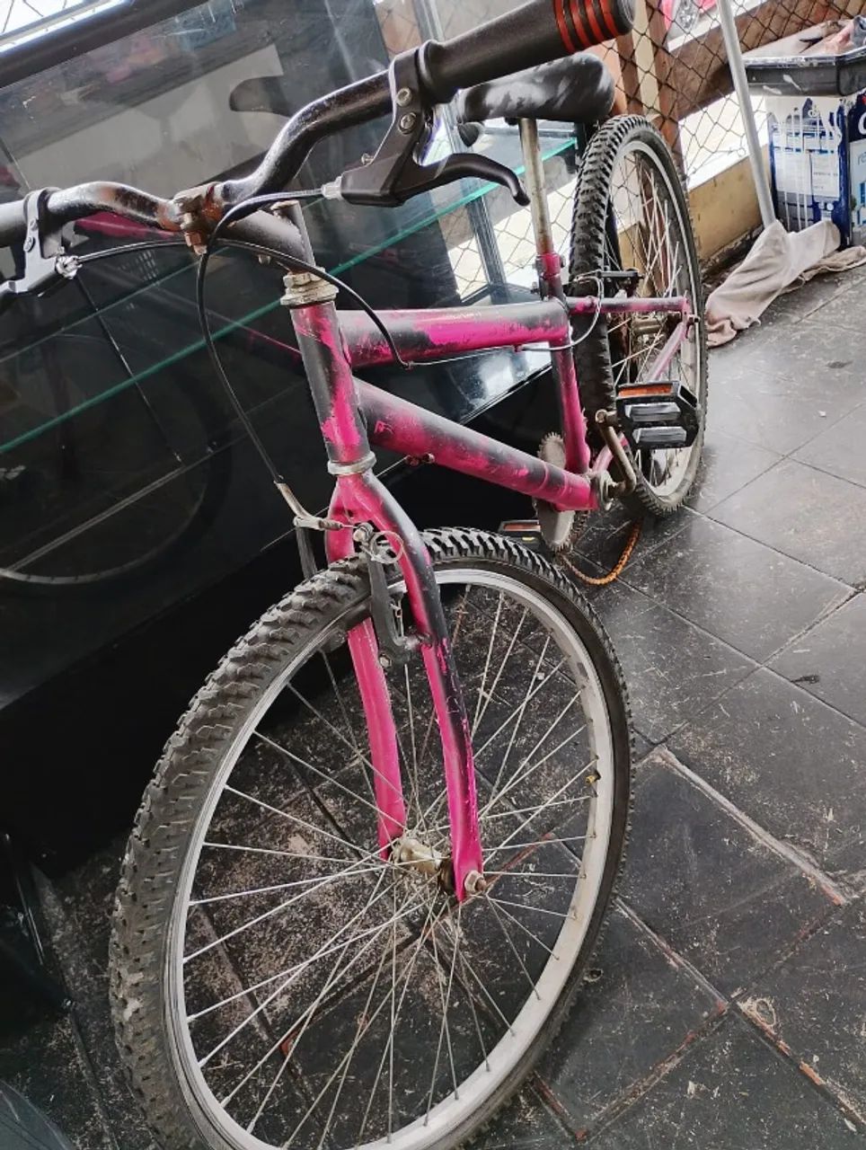 26 Rosa Bicicleta Aro 26 Rosa - Adulto - Para Reforma - R$ 130 - Ciclismo ...