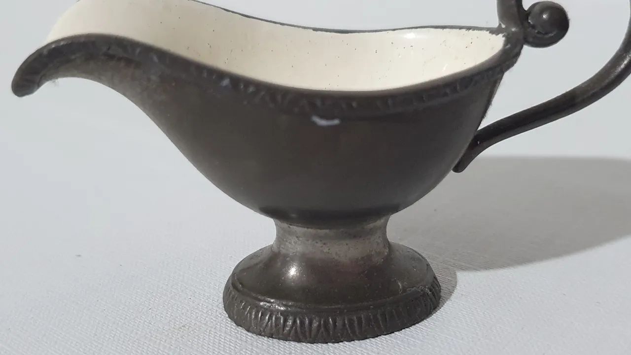 Molheira de metal com interior esmaltado antigo - Foto 2