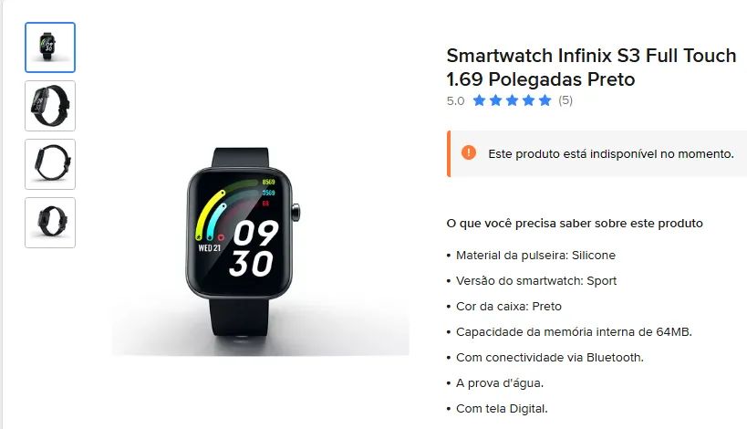 Smartwatch Infinix S3 Full Touch marca Positivo - Foto 2