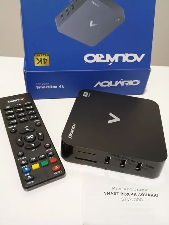 SmartTV box Aquário STV-2000 4K preto 1GB de memória RAM - Foto 2