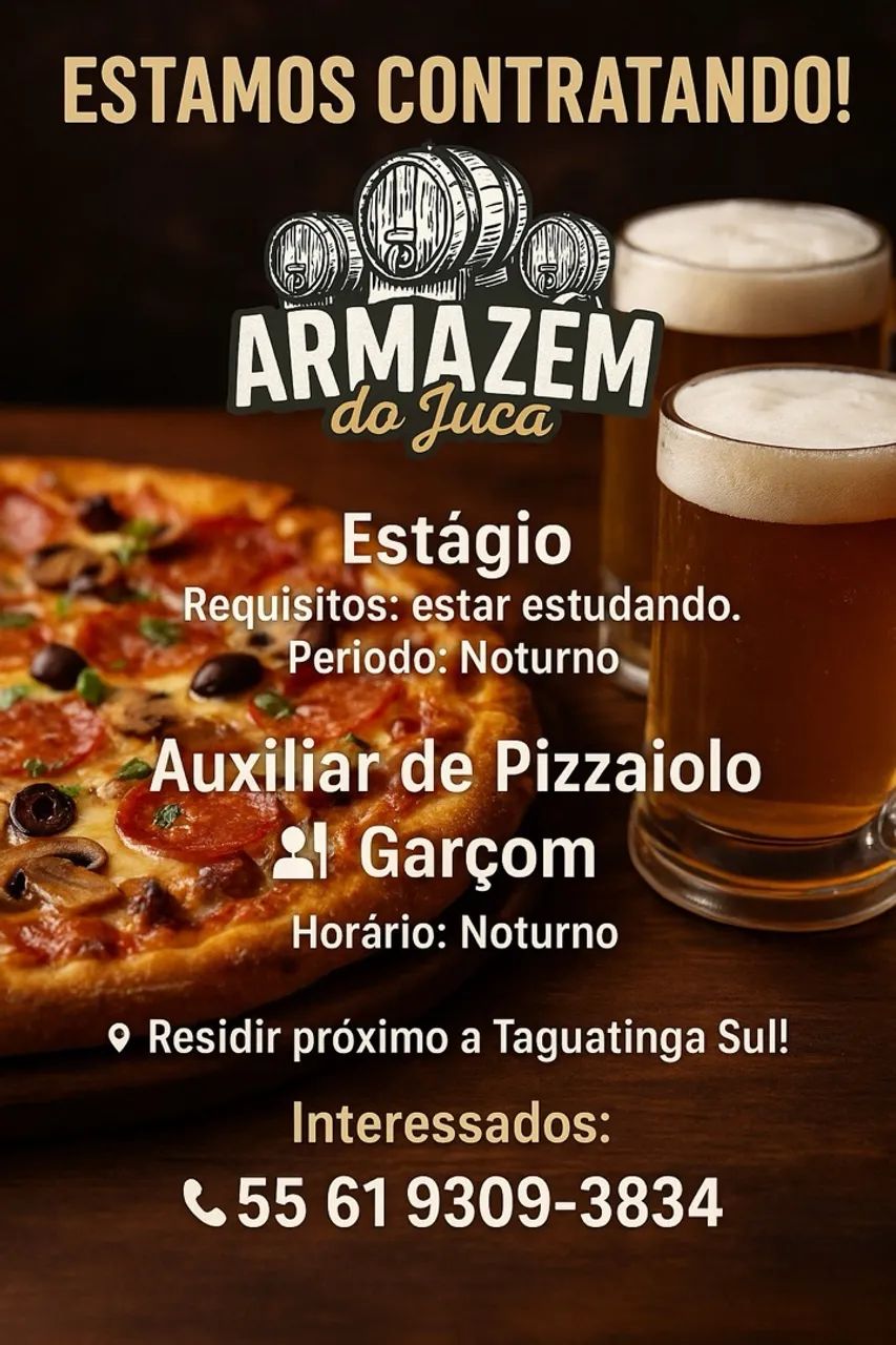 Armazém do Juca está contratando