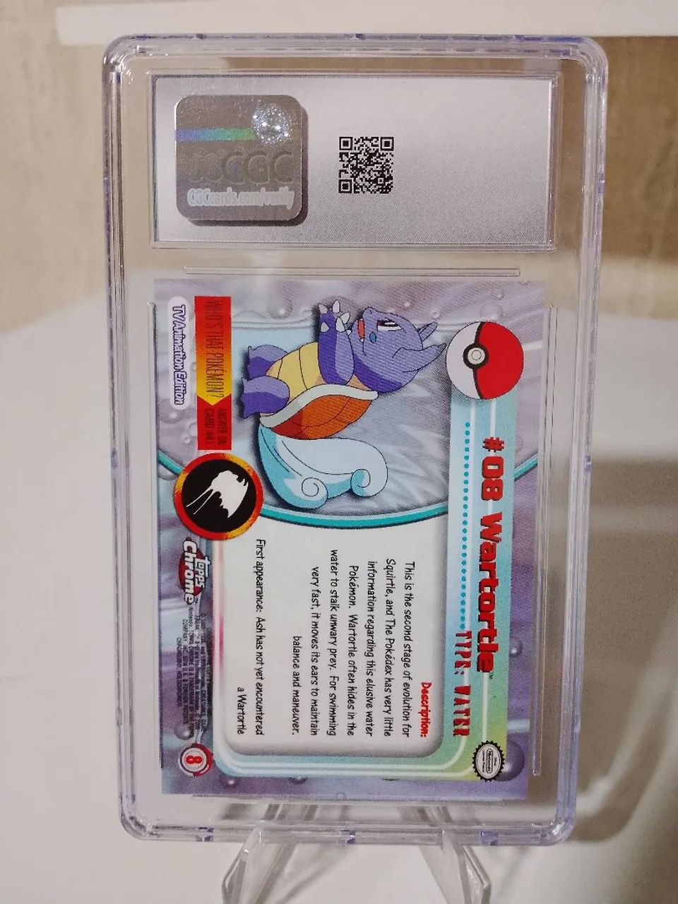 Pokémon Wartortle Chrome Topps 2000 CGC 9 Original - Foto 2