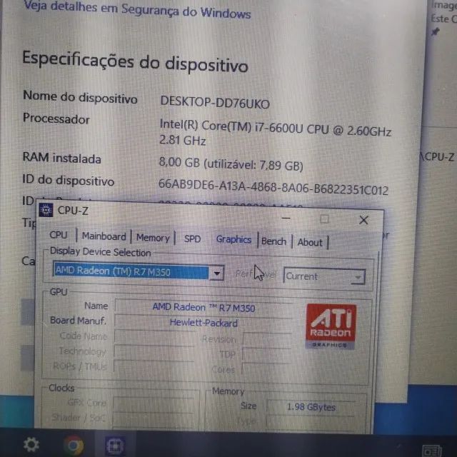Notebook hp probook i7 sexta geração com vídeo integrado - Foto 3