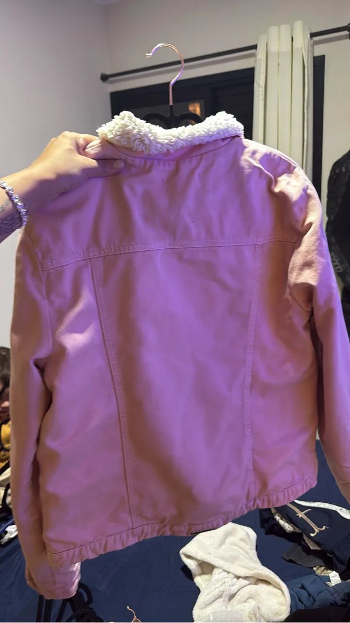 Jaqueta jeans pkd rosa TAM G - Foto 2