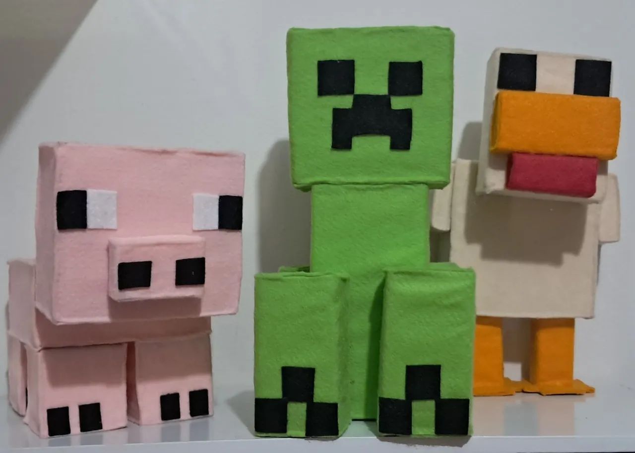 Kit 6 Bonecos em FELTRO MINECRAFT  - Foto 3