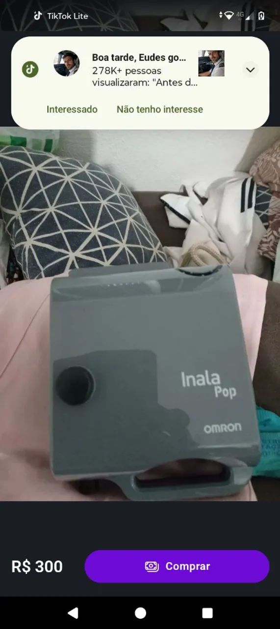 Inalador nebulizador de ar comprimido omrom