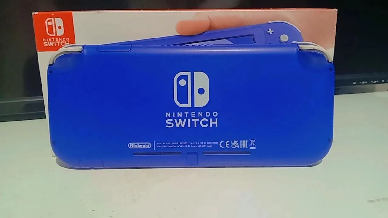 Nintendo Switch Lite Azul Desbloqueado - Completo + Brindes (7