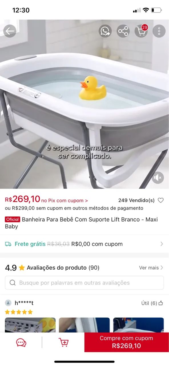 Banheira de bebê  - Foto 2