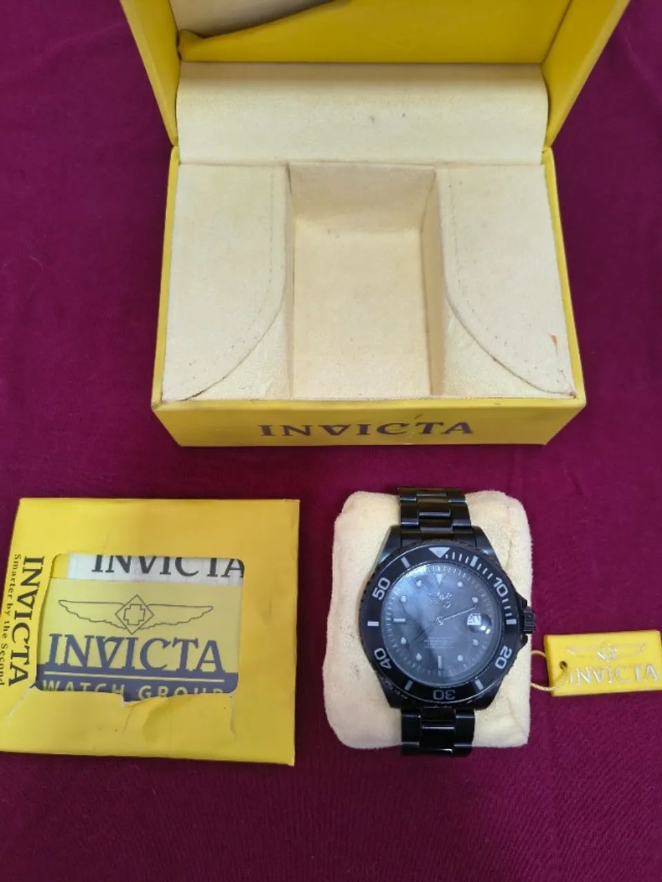 Relógio Invicta Pro Diver All Black Automático - Impecável, Na Caixa Com Nota Fiscal - Foto 4