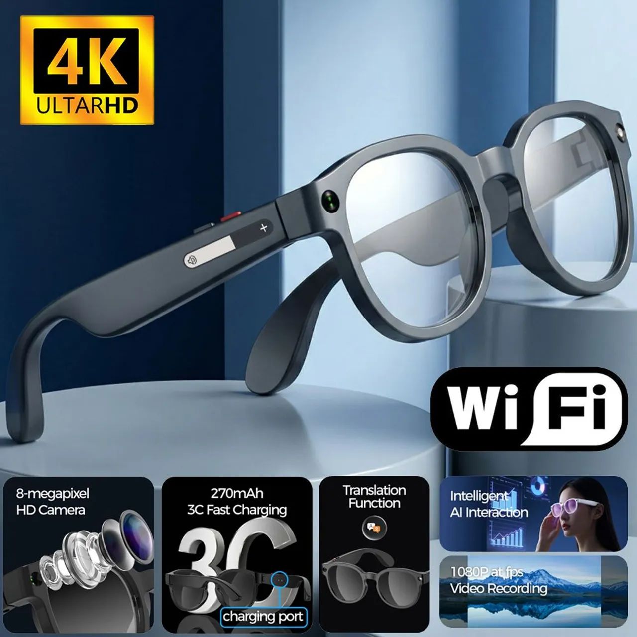 Oculos  inteligente com ia camera e som  - Foto 3