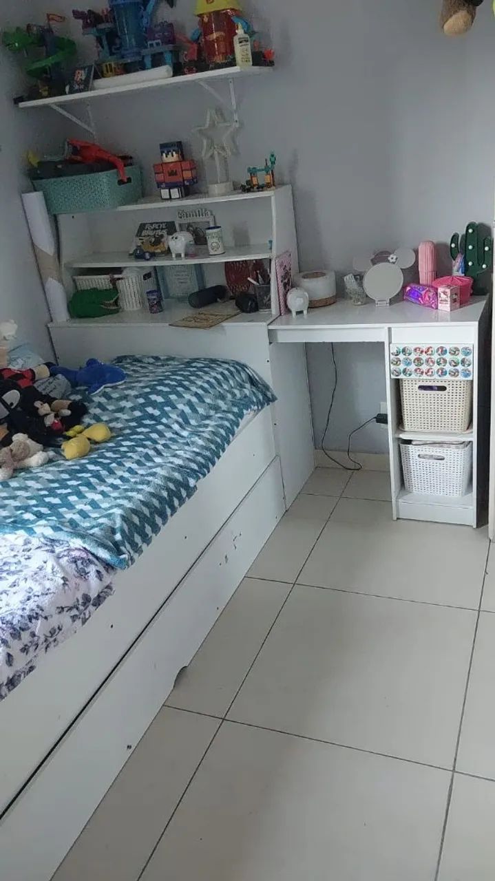 Cama infantil com cabeceira e escrivaninha  - Foto 2
