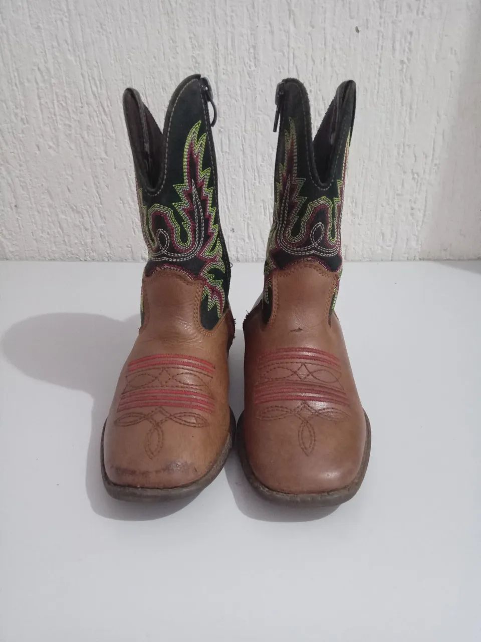 Bota Texana Infantil Tam. 28 - Estilo Country (Com detalhe no zíper)