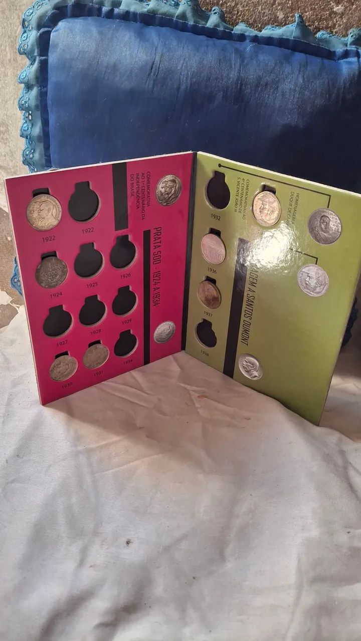 Album incompleto moedas de prata