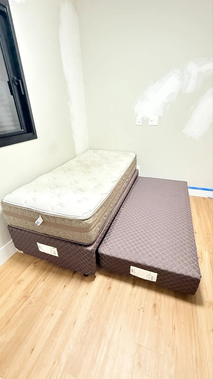 Base para Cama Box Solteiro com Cama Auxiliar de Molas Ecoflex