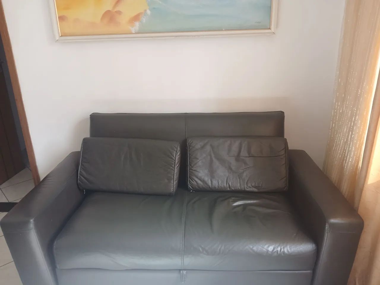 Sofa cama 2 lugares courino
