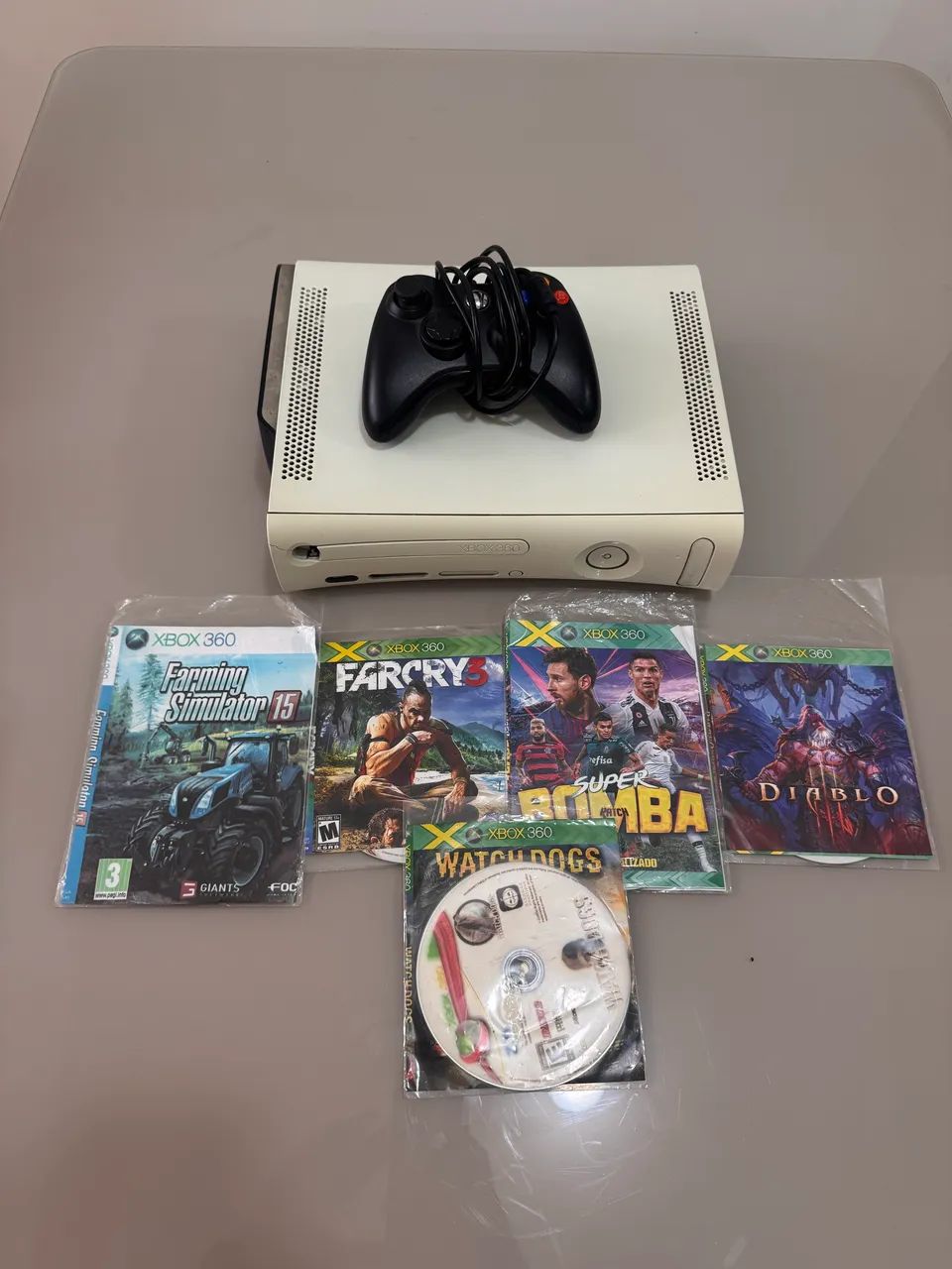 Xbox 360 desbloqueado com 5 jogos  - Foto 3