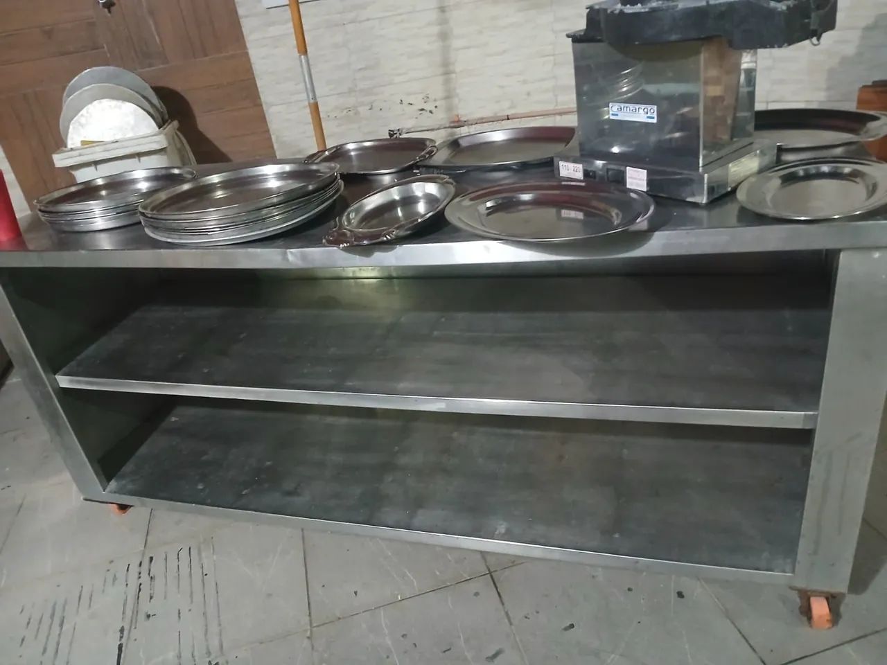 Bancada inox reforçado 