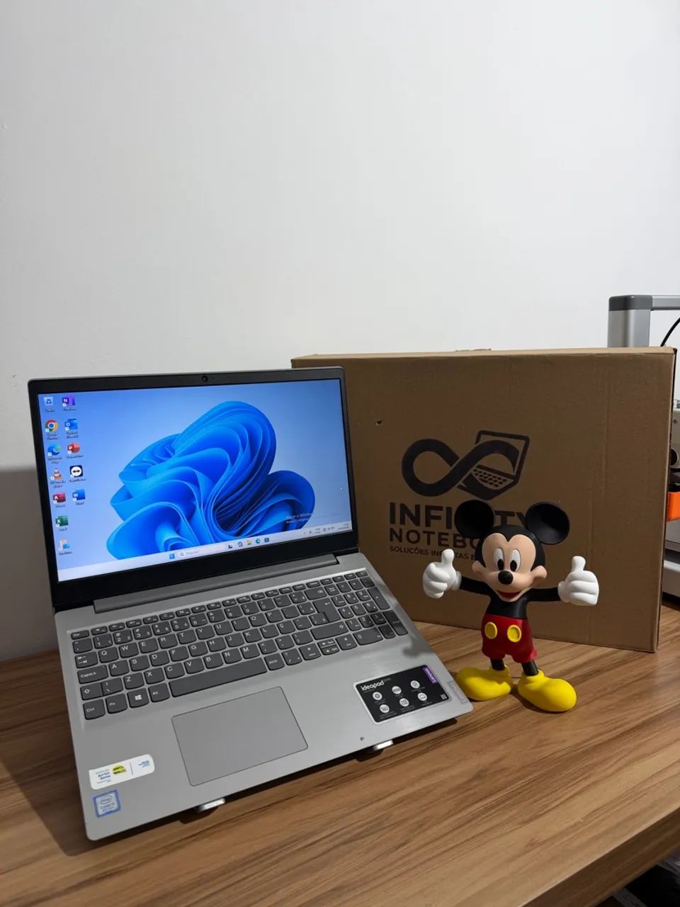 NOTEBOOK LENOVO I3-8ª, 8GB RAM, SSD 480GB + MICKEY MOUSE DE BRINDE