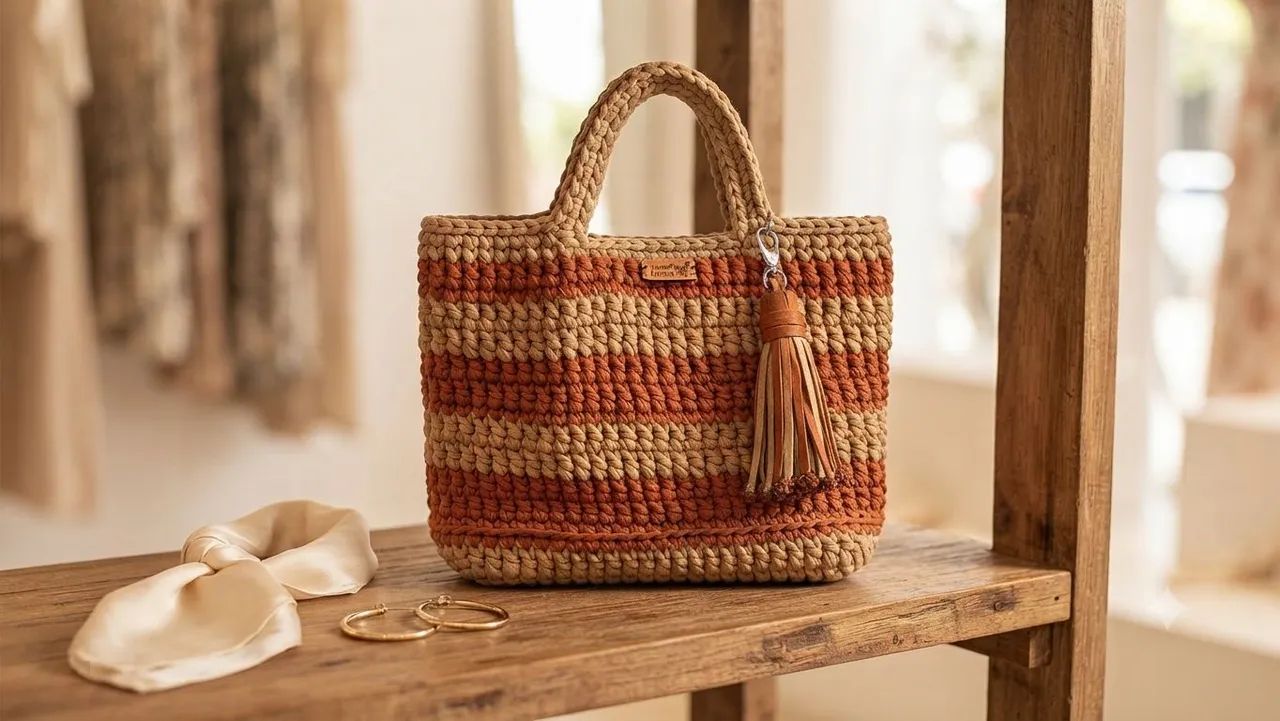 Bolsa de crochê  - Foto 4
