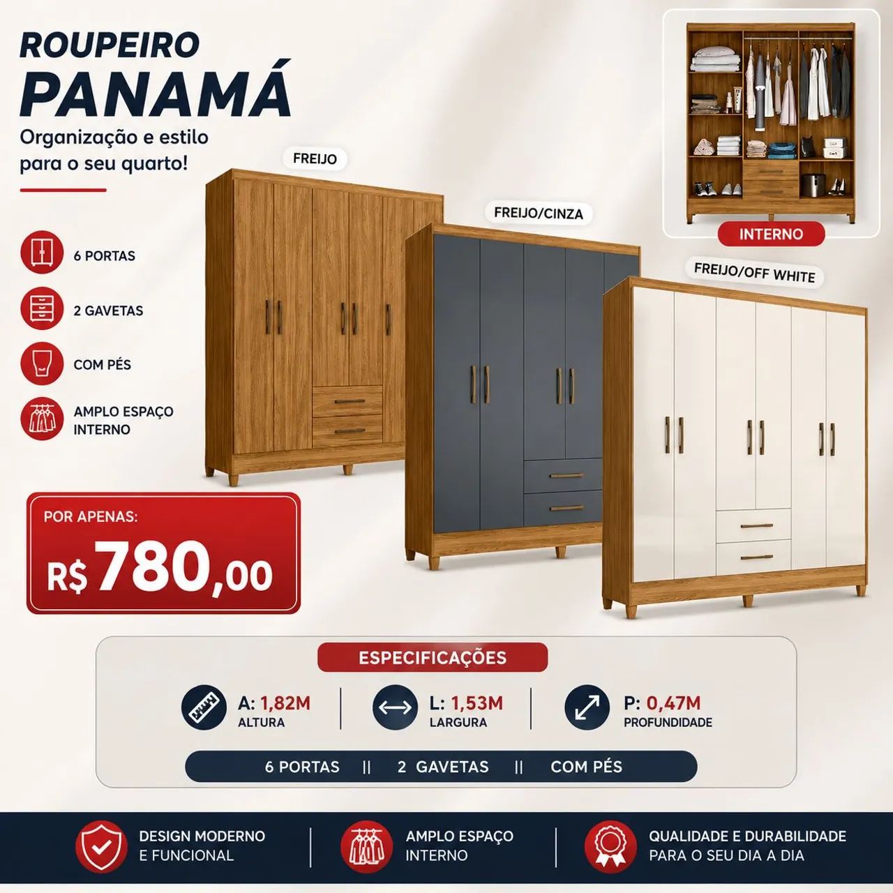 Guarda roupa Moval 