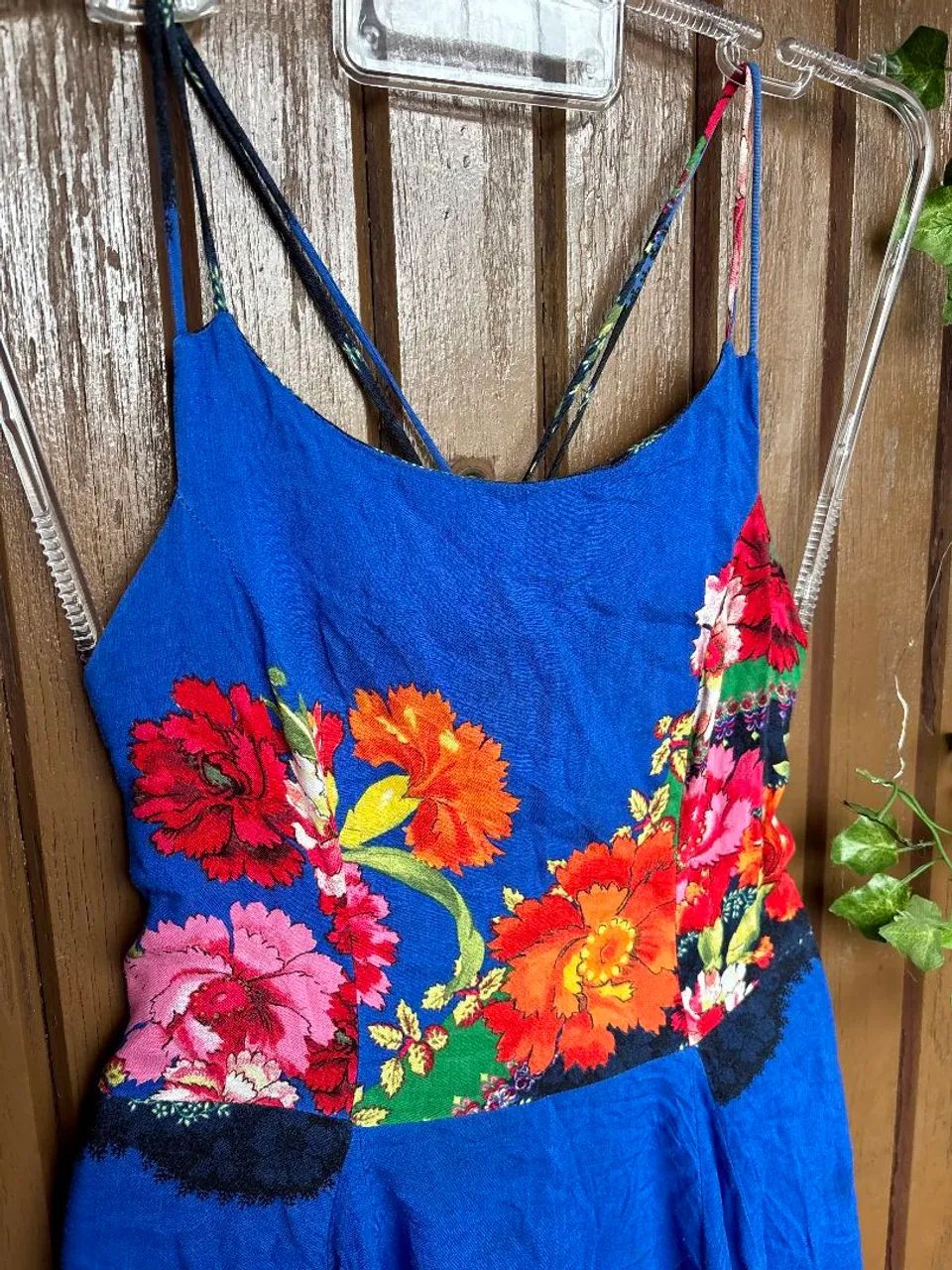 vestido farm azul estampado floral - Foto 2