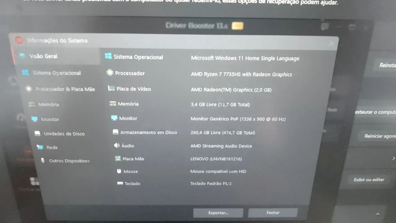 Notebook Lenovo Ryzen 7 16gb ram  - Foto 4