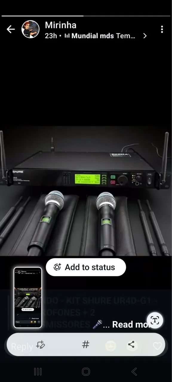 Microfone sem fio shure top2 beta 87a mic  urs  - Foto 4