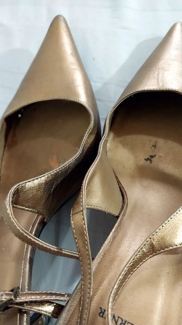 Sapato Scarpin Slingback da werner tam.36 bronze - Foto 3