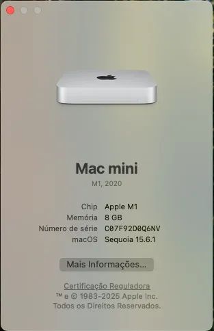 Mac Mini M1 Apple (2020) 8GB 256GB SSD - Estado de Zero