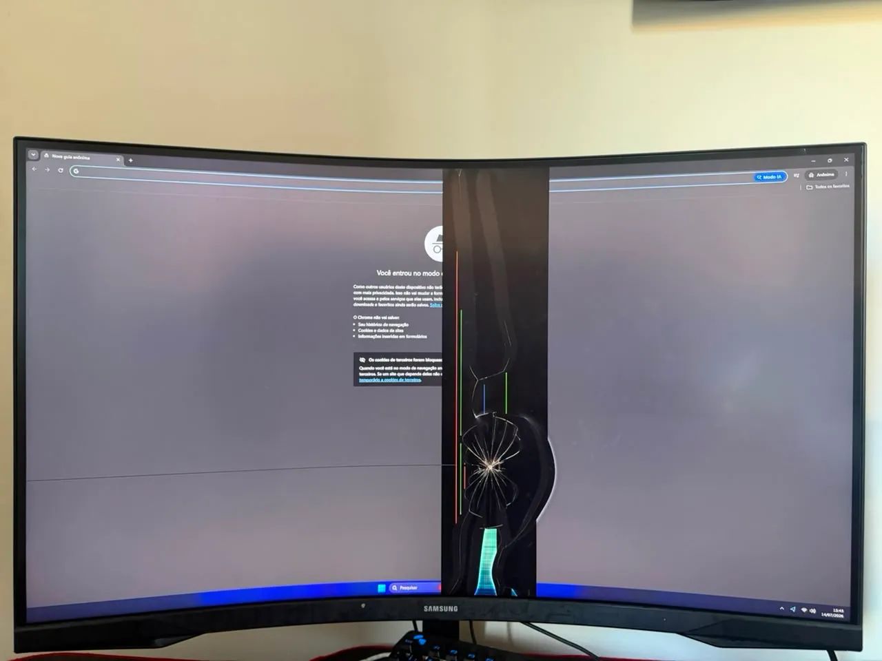 Monitor Samsung quebrado  - Foto 2